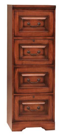 Winners Only Country Cherry K141 Traditional 4 Drawer File Cabinet